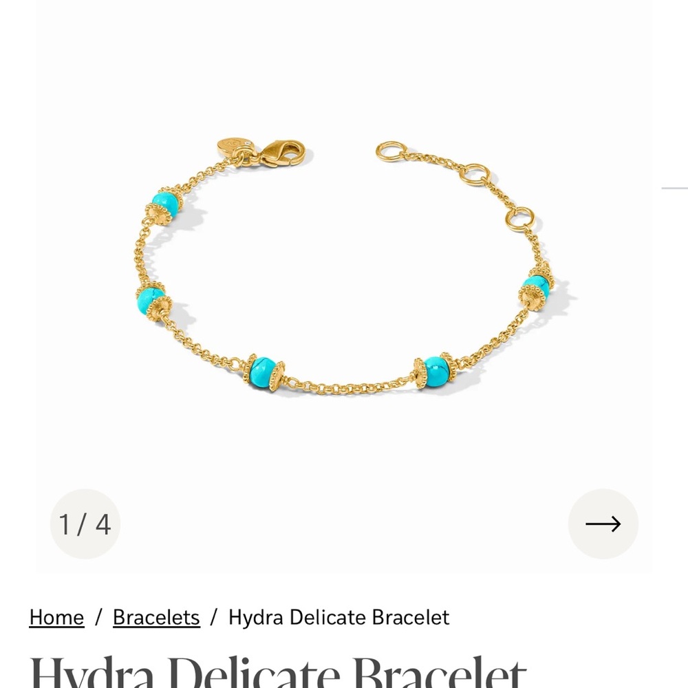 Julie Vos Hydra Delicate Gold Bracelet with Turquoise Accents